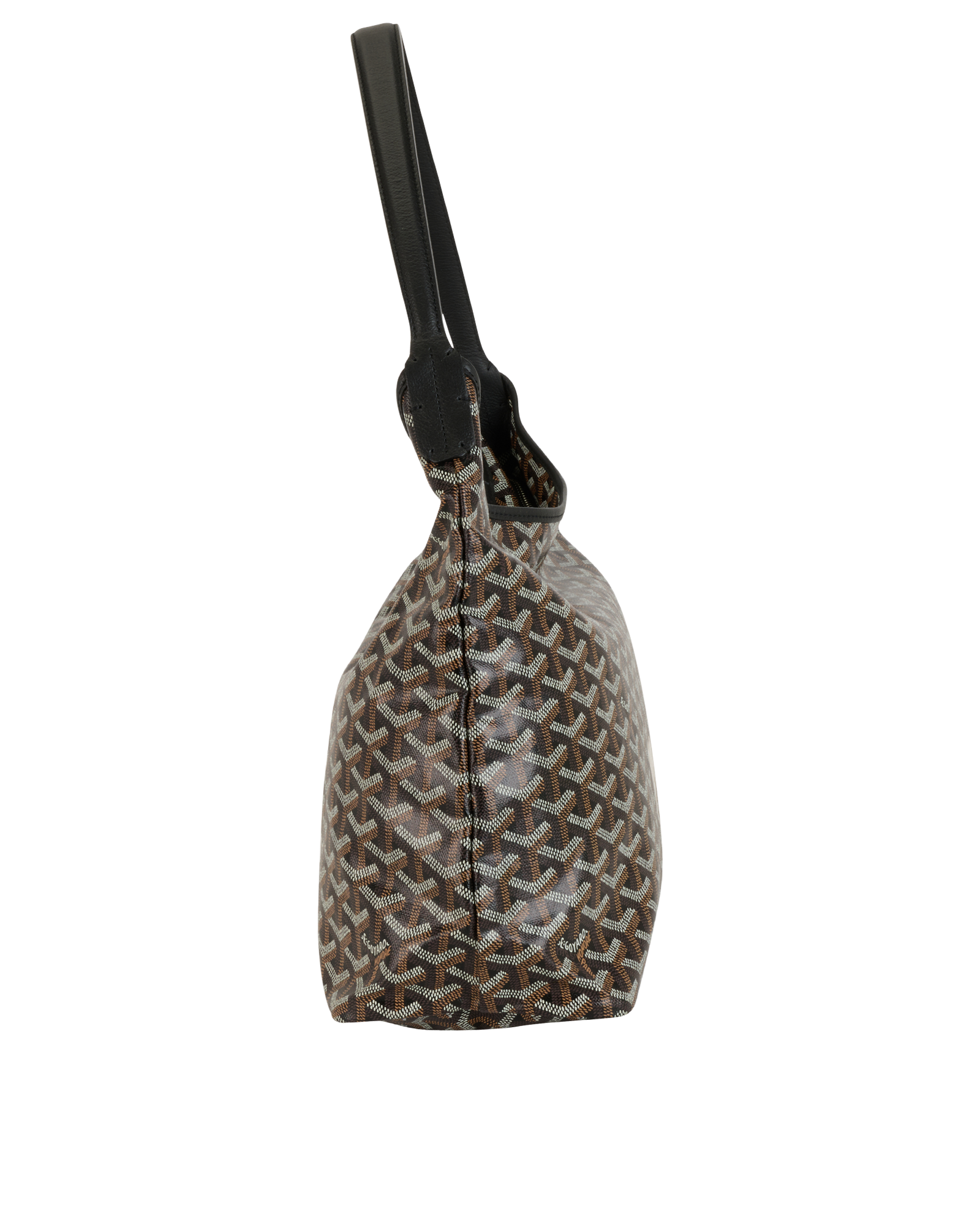 Boheme Hobo Bag, &pound;1,800, Handbags, Black/Brown, Canvas, Side view